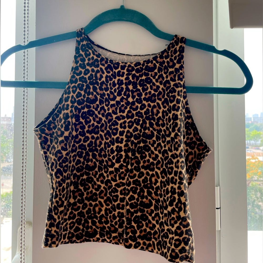 Cheetah print crop top